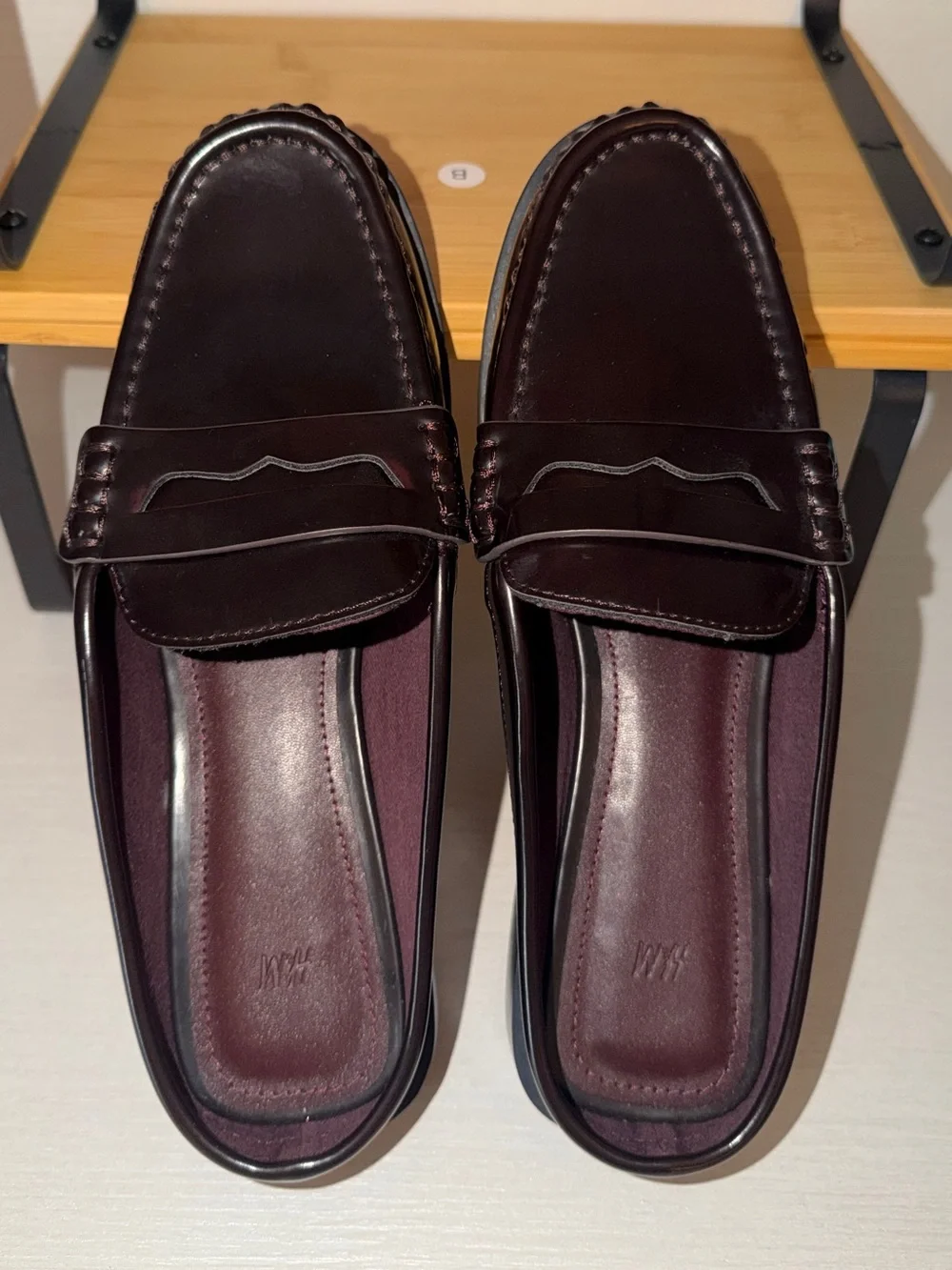 Women Classic Penny Loafers in Dark Brown